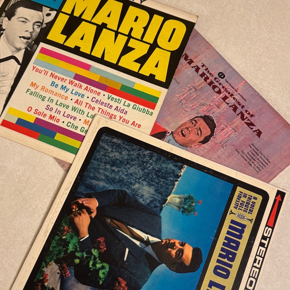 Mario Lanza three album set vintage